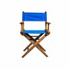 Whitecap Teak Newport Director's Chair with Pacific Blue Fabric Seat 60043